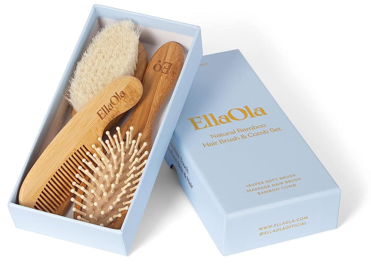 EllaOla 3-Piece Bamboo Brush & Comb Set - 191000N
