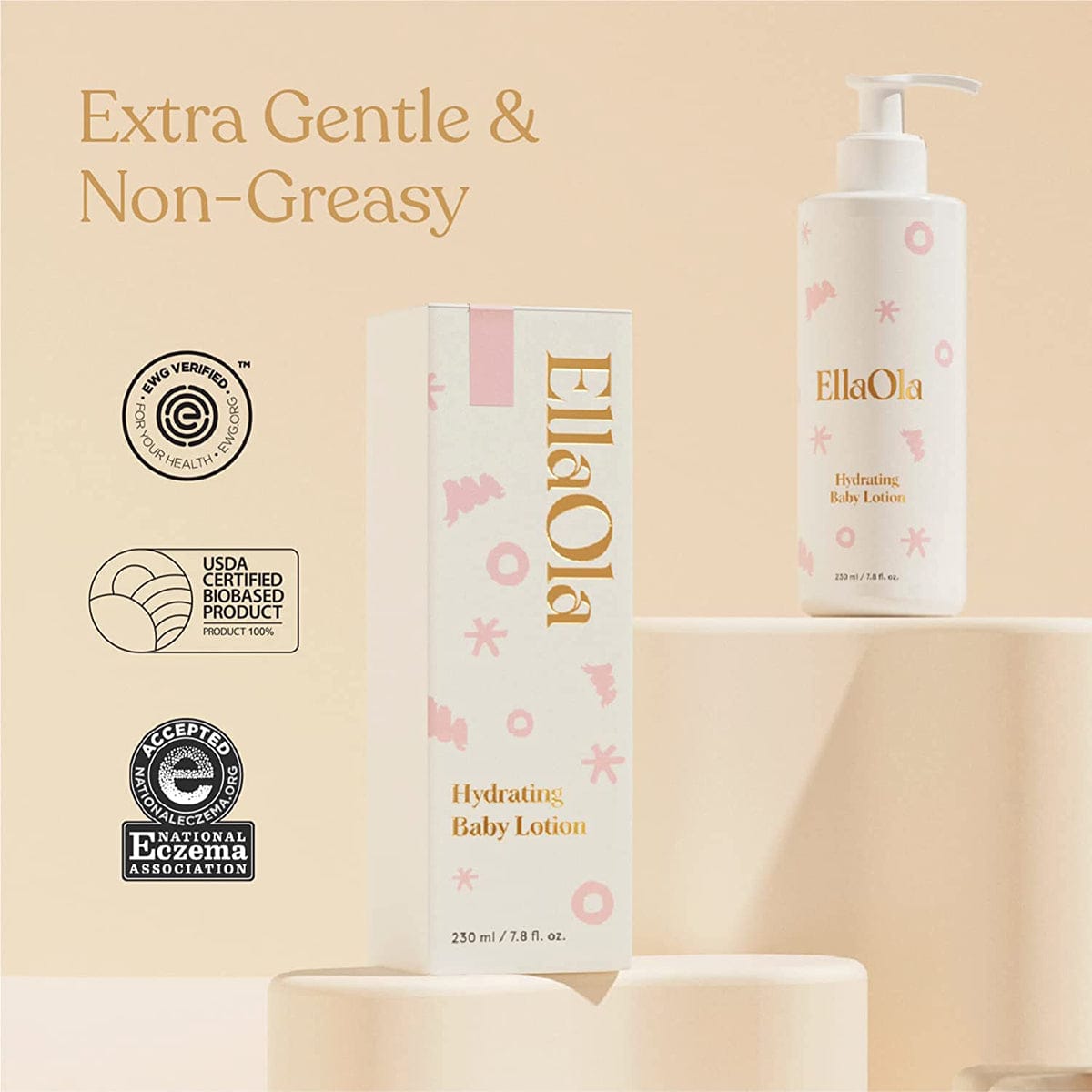 EllaOla Hydrating Baby Lotion, Fragrance Free - 103000N