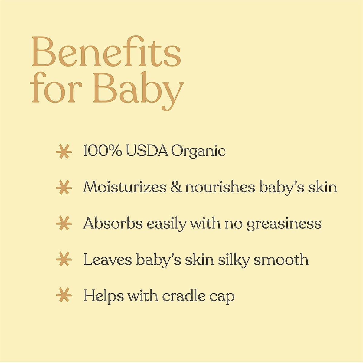 EllaOla Organic Baby Massage Oil, Fragrance Free - 105000N