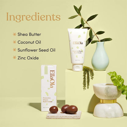 EllaOla Organic Diaper Rash Cream, Fragrance Free - 104000N