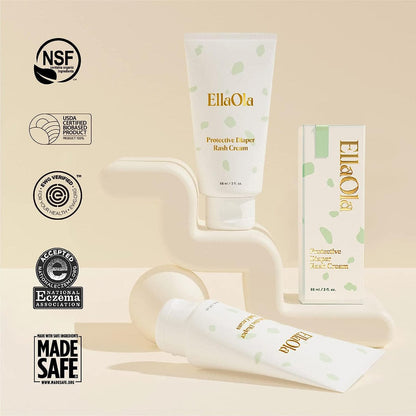 EllaOla Organic Diaper Rash Cream, Fragrance Free - 104000N
