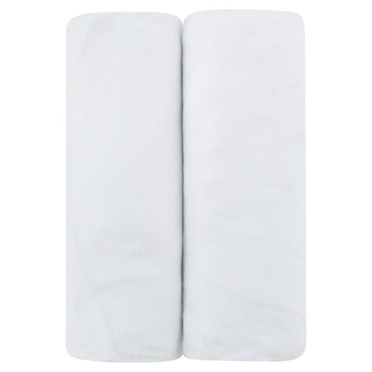 Ely's & Co. 2 Pack Bassinet Sheets - Solid White