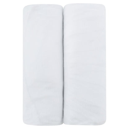 Ely's & Co. 2 Pack Bassinet Sheets - Solid White