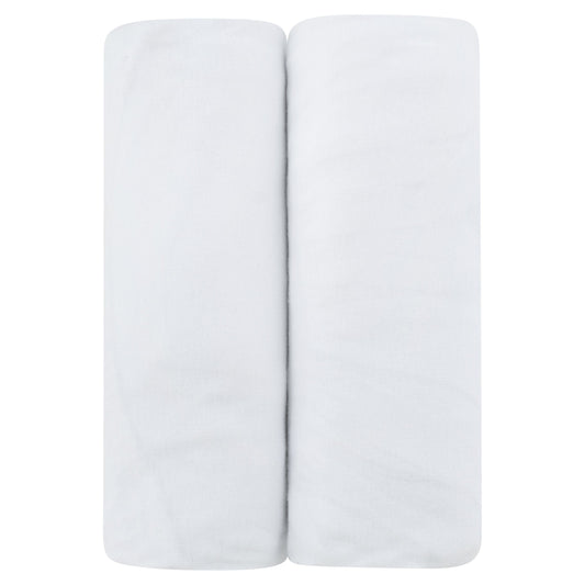 Ely's & Co. 2 Pack Bassinet Sheets - Solid White