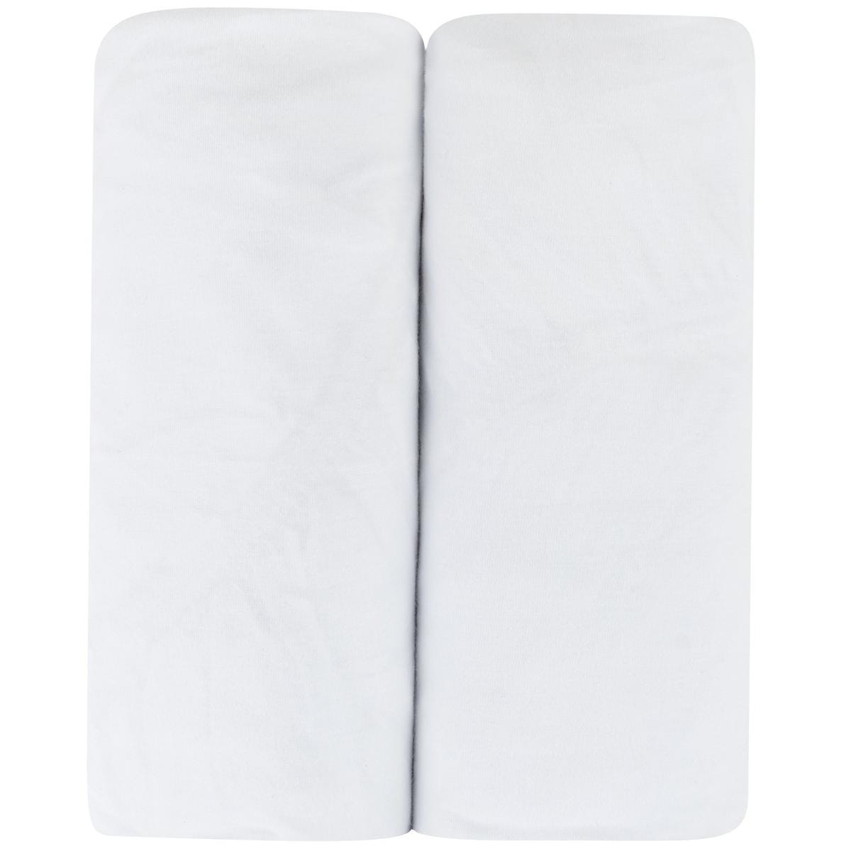 Ely's & Co. 2 Pack Crib Sheets - Solid White