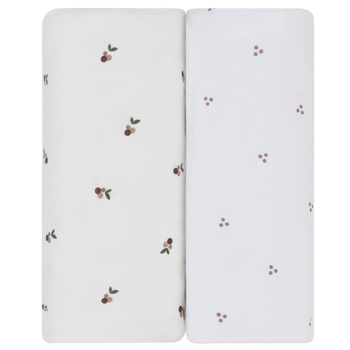 Ely's & Co. 2 Pack Waterproof Pack n Play / Mini Crib Sheets - Lavender Berry & Cluster Dot