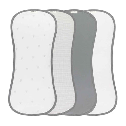 Ely's & Co. 4 Pack Absorbent Burp Cloths - Gingham Bear Collection - Blue