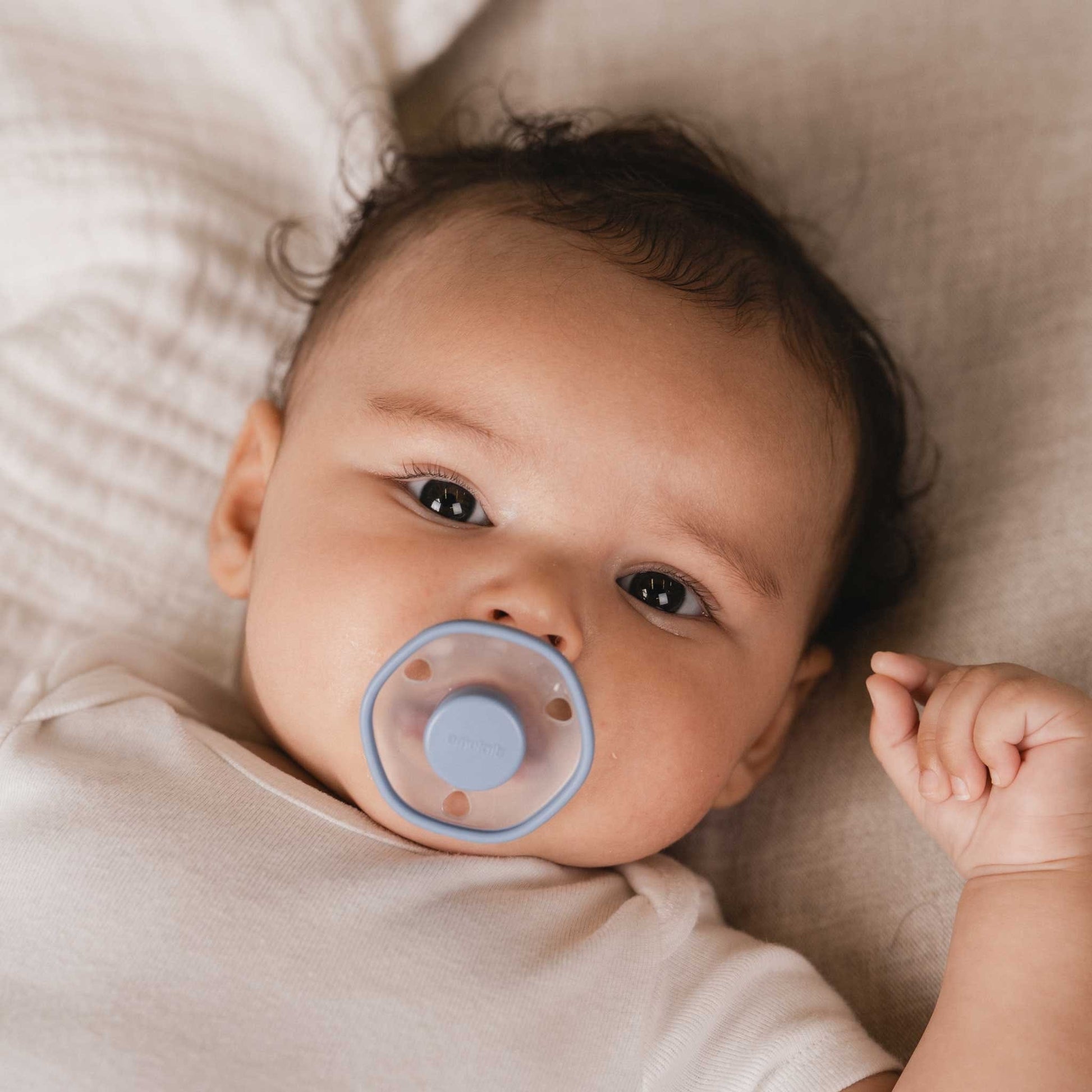 Emulait Pacifier 2-Pack, 0-6 Months - Blue - AS-PAC-1-BL