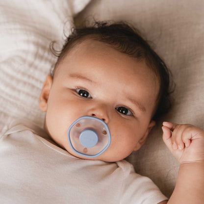 Emulait Pacifier 2-Pack, 0-6 Months - Blue - AS-PAC-1-BL
