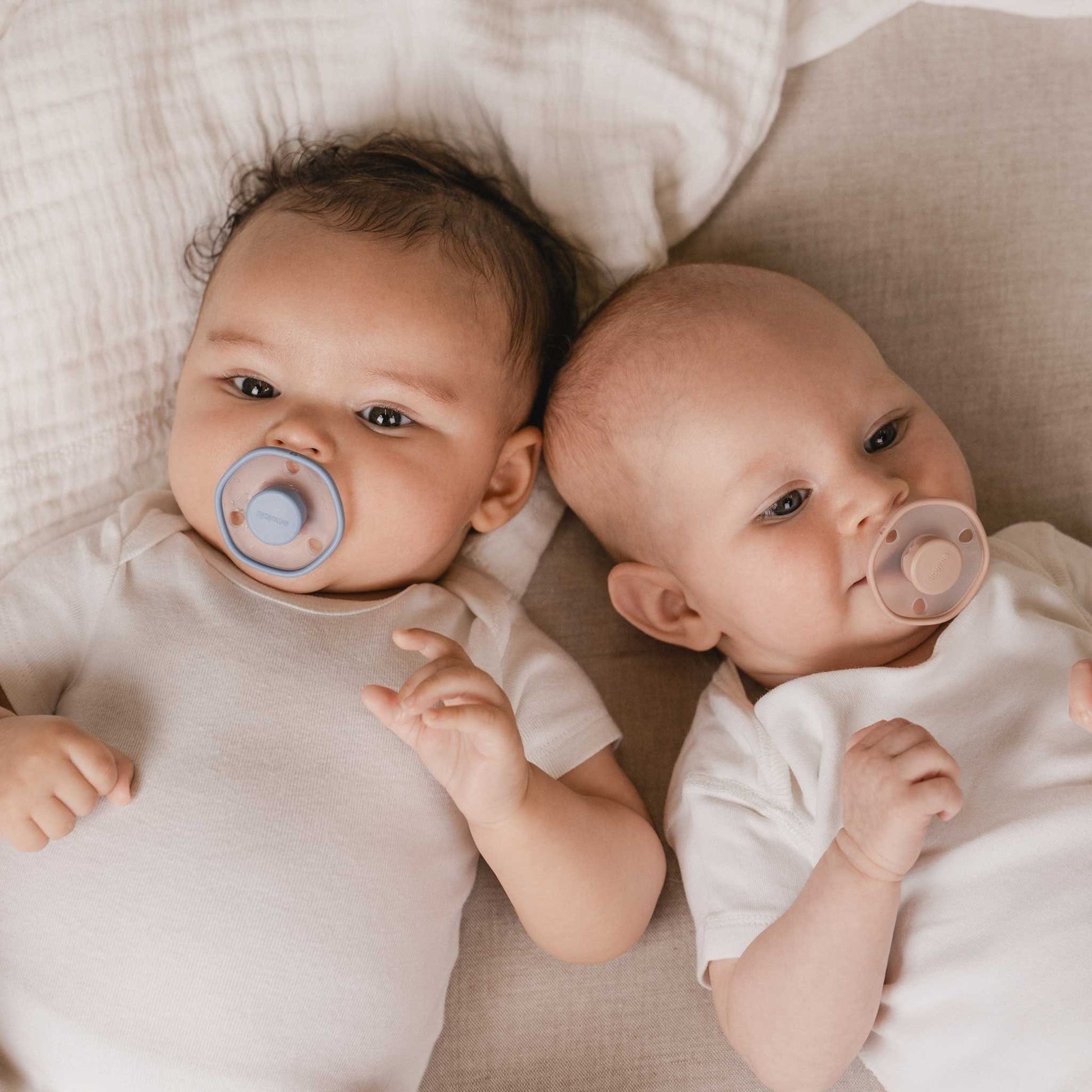 Emulait Pacifier 2-Pack, 0-6 Months - Rose - AS-PAC-1-RS