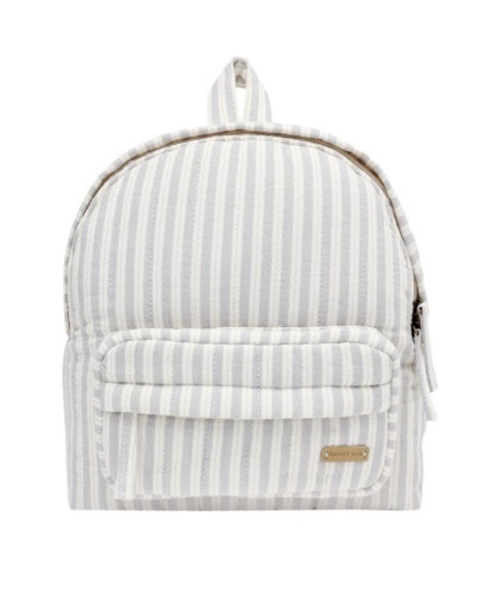 Quincy Mae Mini Backpack Vintage Stripe - Slate