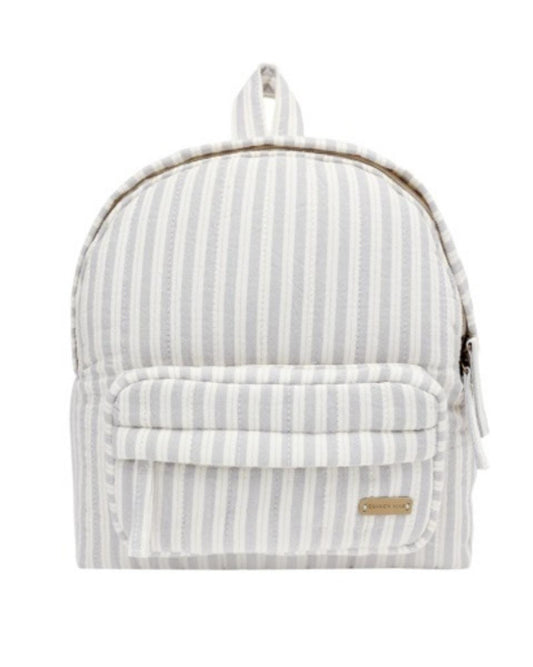 Quincy Mae Mini Backpack Vintage Stripe - Slate