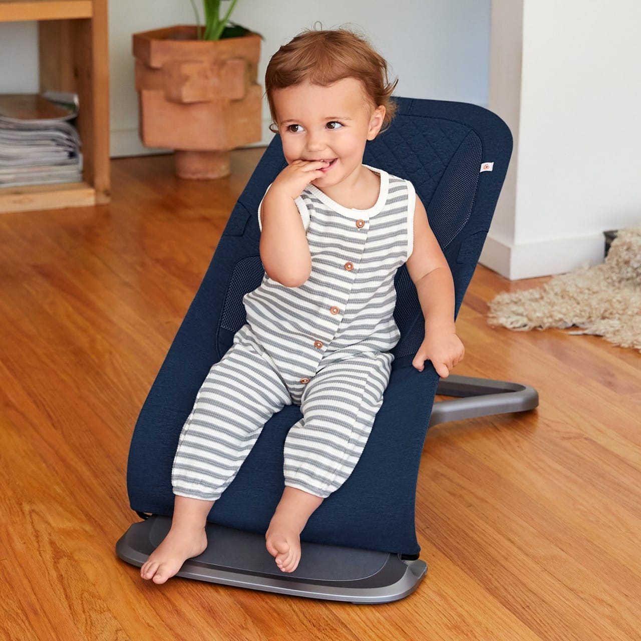 Ergobaby 3-in-1 Evolve Bouncer - Midnight Blue - EVLBNCMIDBLUNA