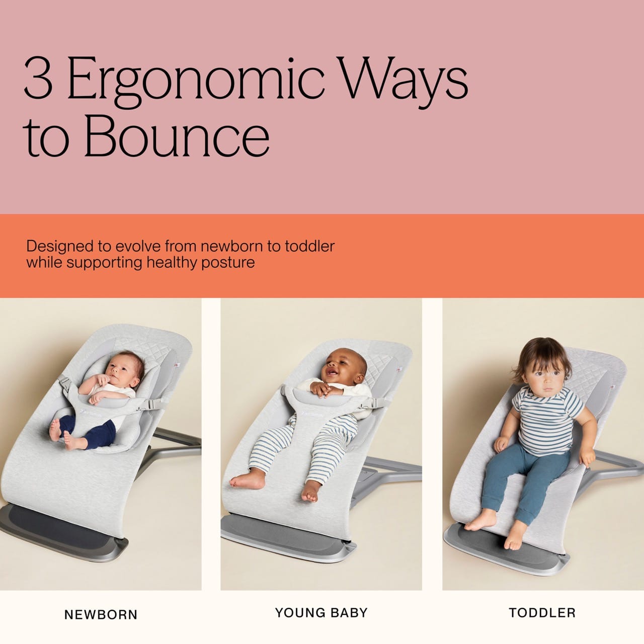 Ergobaby 3-in-1 Evolve Bouncer - Midnight Blue - EVLBNCMIDBLUNA
