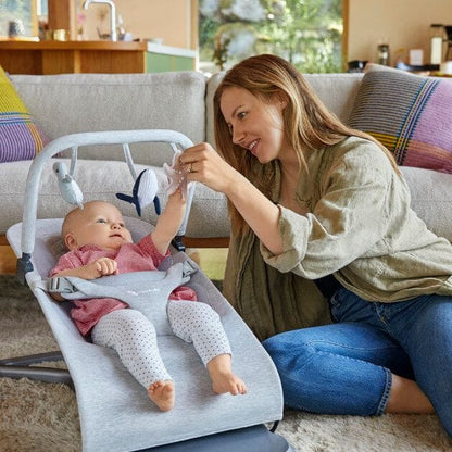 Ergobaby 3-in-1 Evolve Bouncer + Toy Bar Bundle - Light Grey - EVLBNCLTGRYNA-EVLBNCTBOCNWND