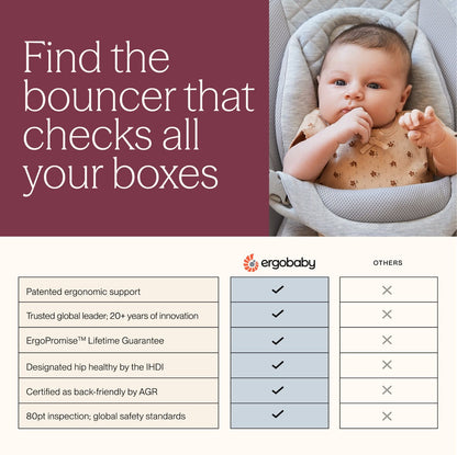 Ergobaby 3-in-1 Evolve Mesh Bouncer - Cream - EVLBNCCRMMSHNA