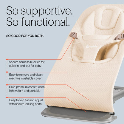 Ergobaby 3-in-1 Evolve Mesh Bouncer - Cream - EVLBNCCRMMSHNA