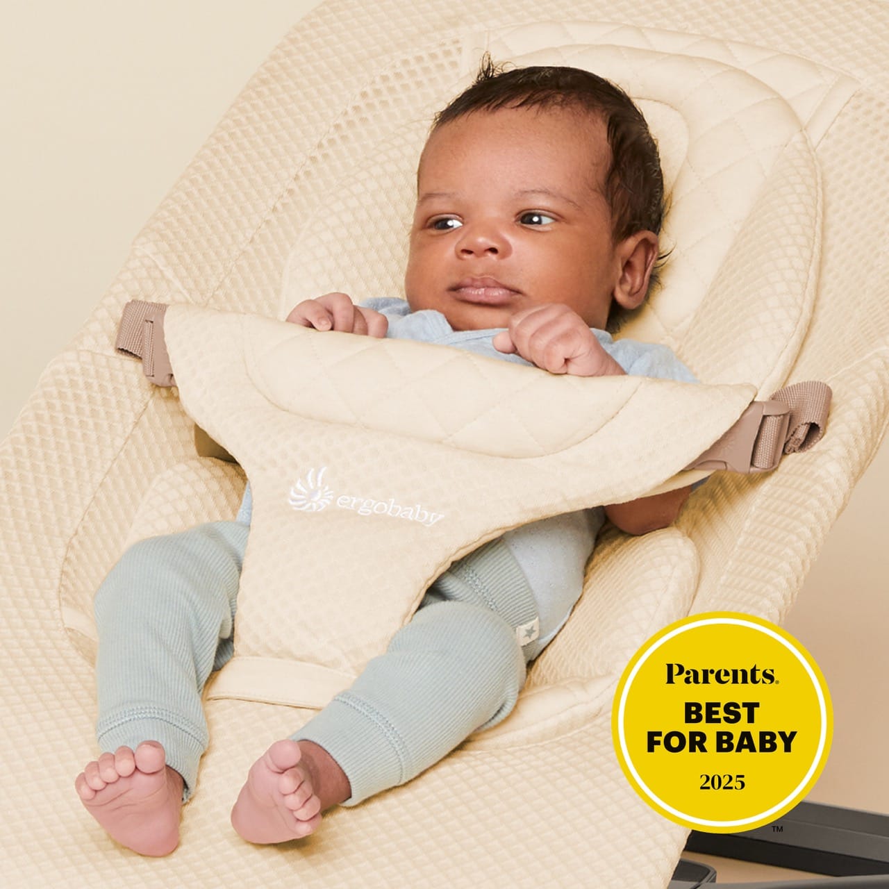 Ergobaby 3-in-1 Evolve Mesh Bouncer - Cream - EVLBNCCRMMSHNA