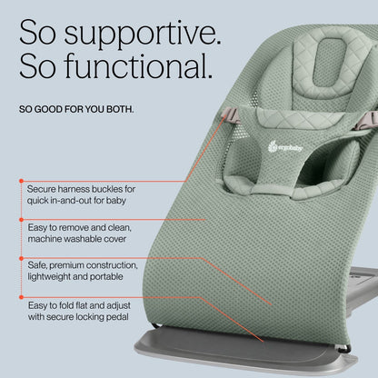 Ergobaby 3-in-1 Evolve Mesh Bouncer - Sage Green - EVLBNCSGGRNMSHNA
