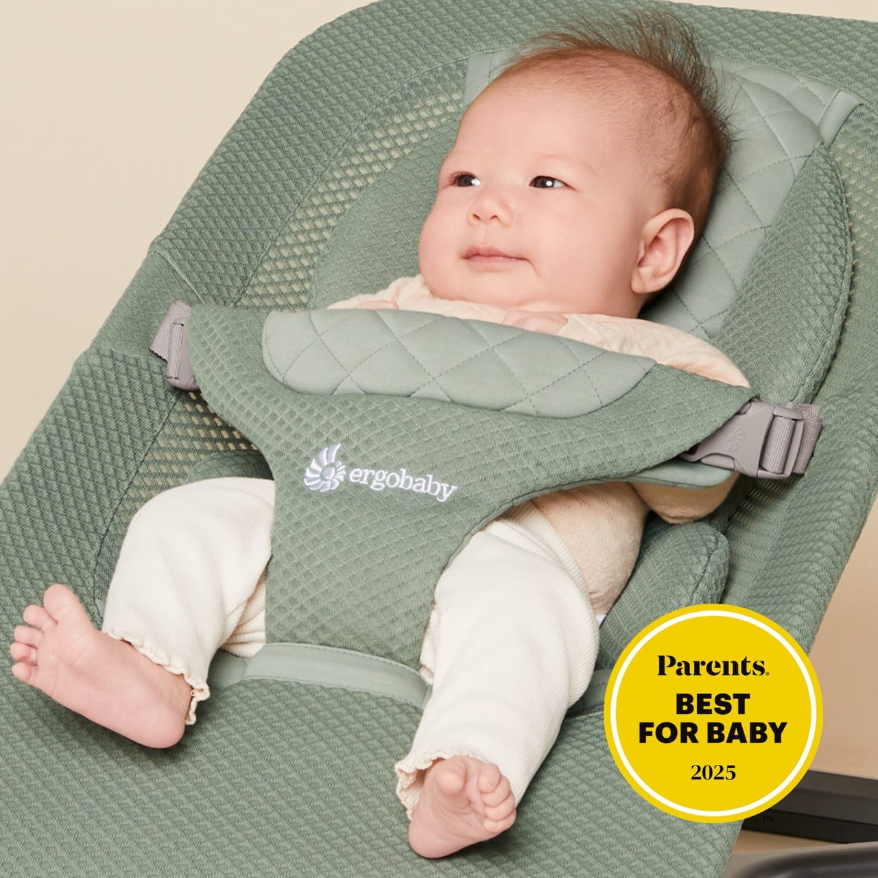 Ergobaby 3-in-1 Evolve Mesh Bouncer - Sage Green – Albee Baby