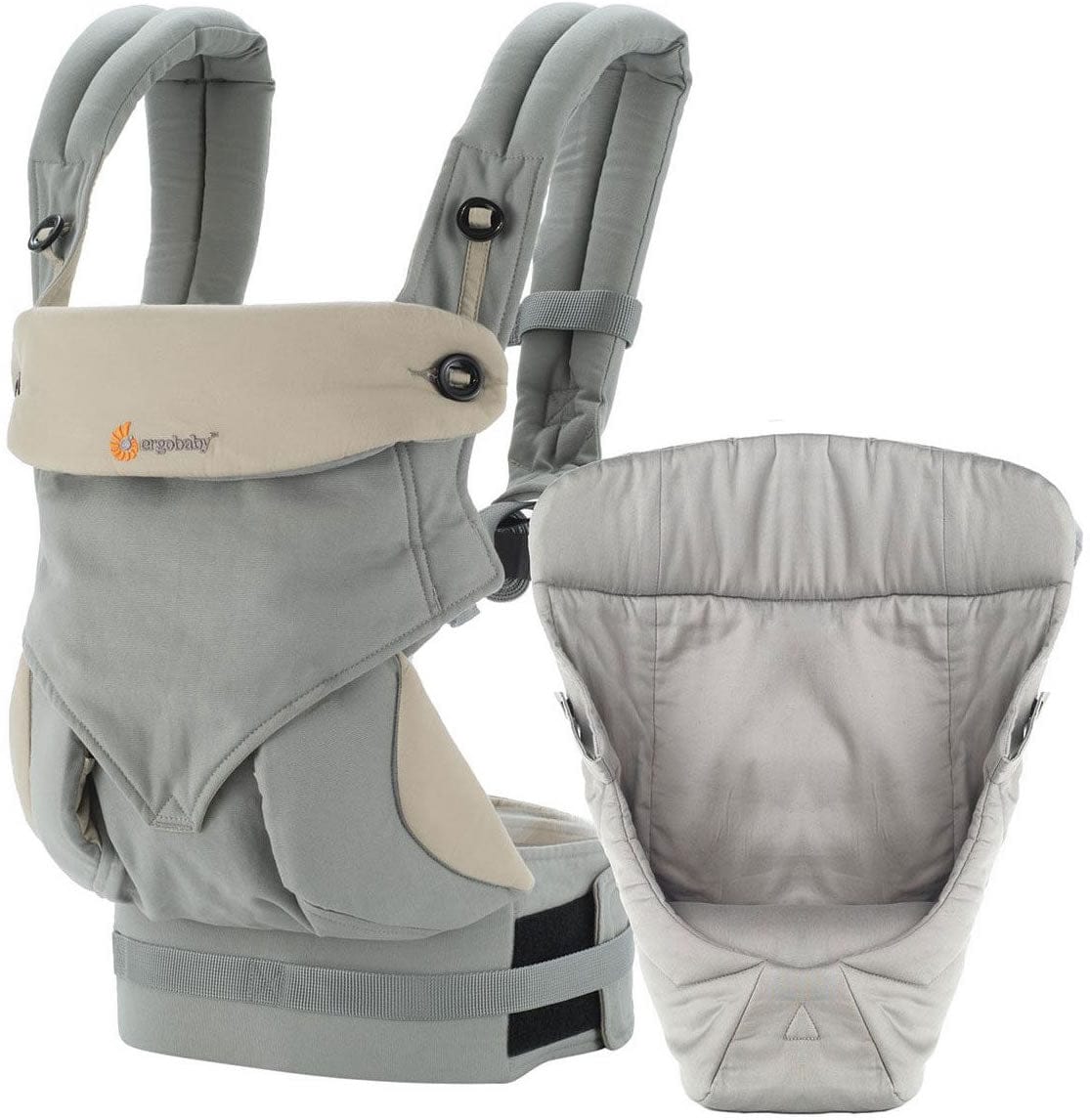 Ergobaby 360 Bundle of Joy Baby Carrier with Easy Snug Insert - Grey - BCII360AGRYV3