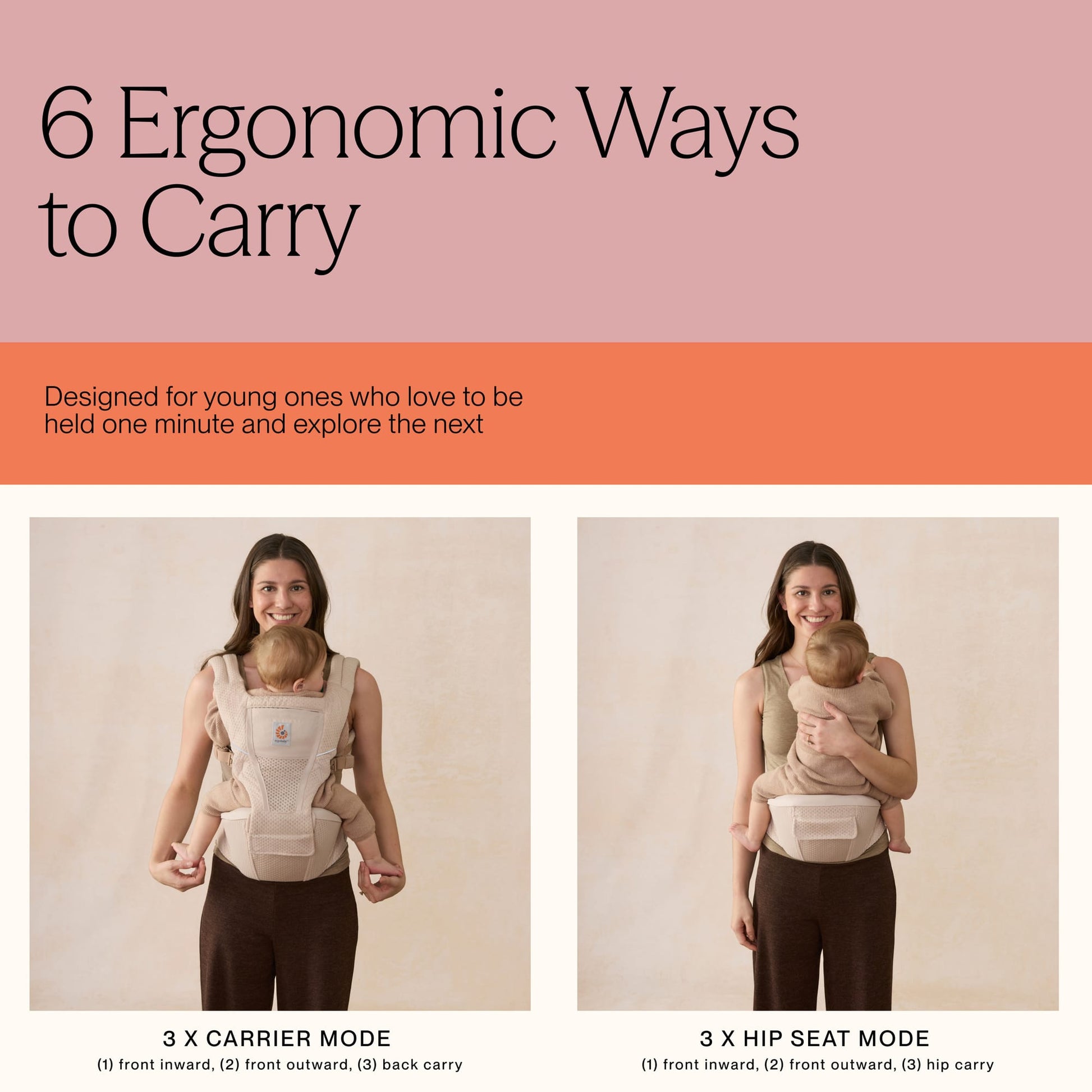 Ergobaby Alta Hip Seat Mesh Baby Carrier
