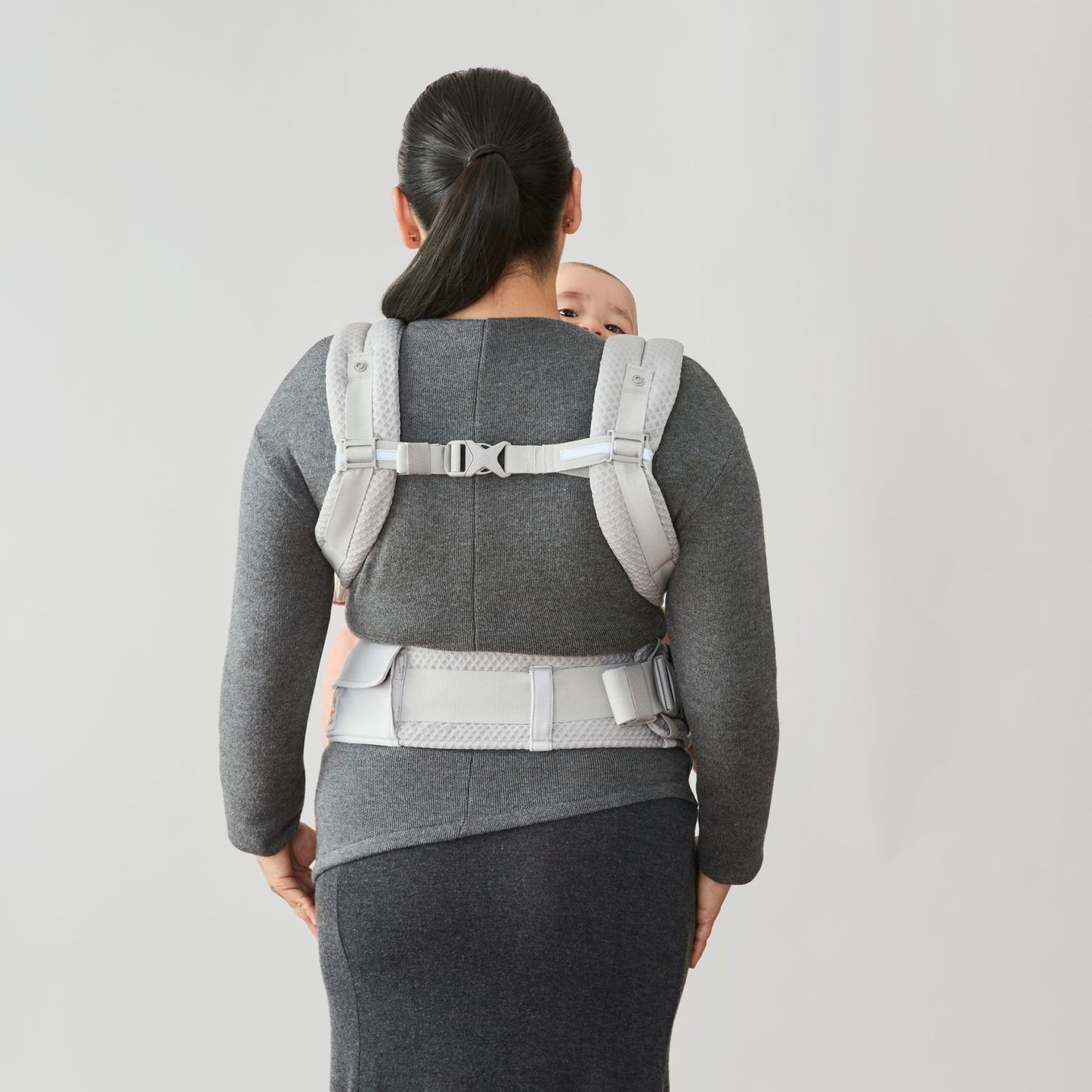 Ergobaby Alta Hip Seat Mesh Baby Carrier - Pearl Grey - BCHIPSFMGRY
