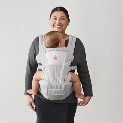 Ergobaby Alta Hip Seat Mesh Baby Carrier - Pearl Grey - BCHIPSFMGRY