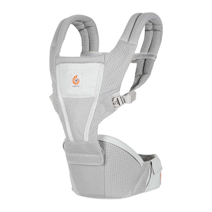 Ergobaby Alta Hip Seat Mesh Baby Carrier - Pearl Grey - BCHIPSFMGRY