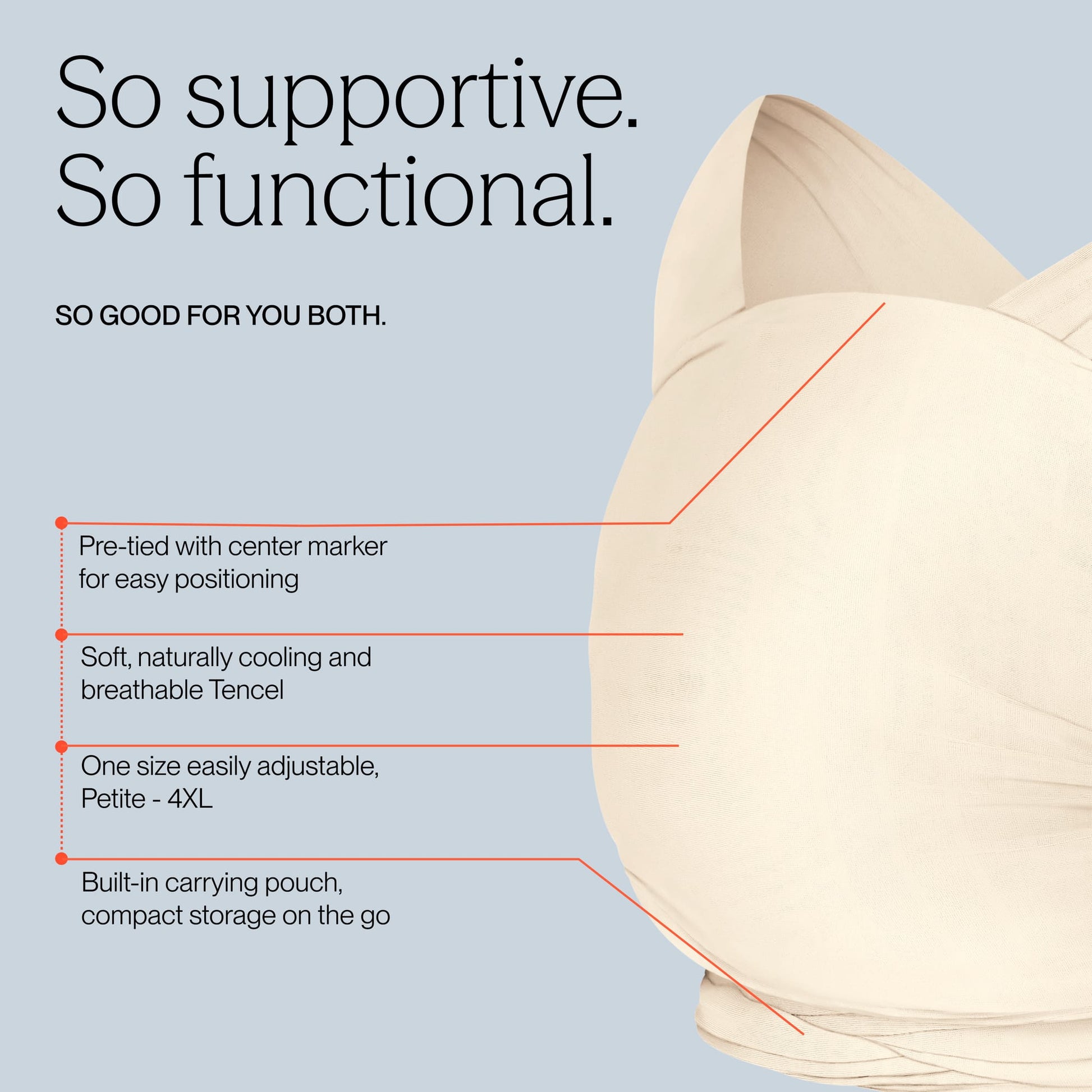 Ergobaby Aura Wrap, Sustainable Knit - Cream - WLASKCRM