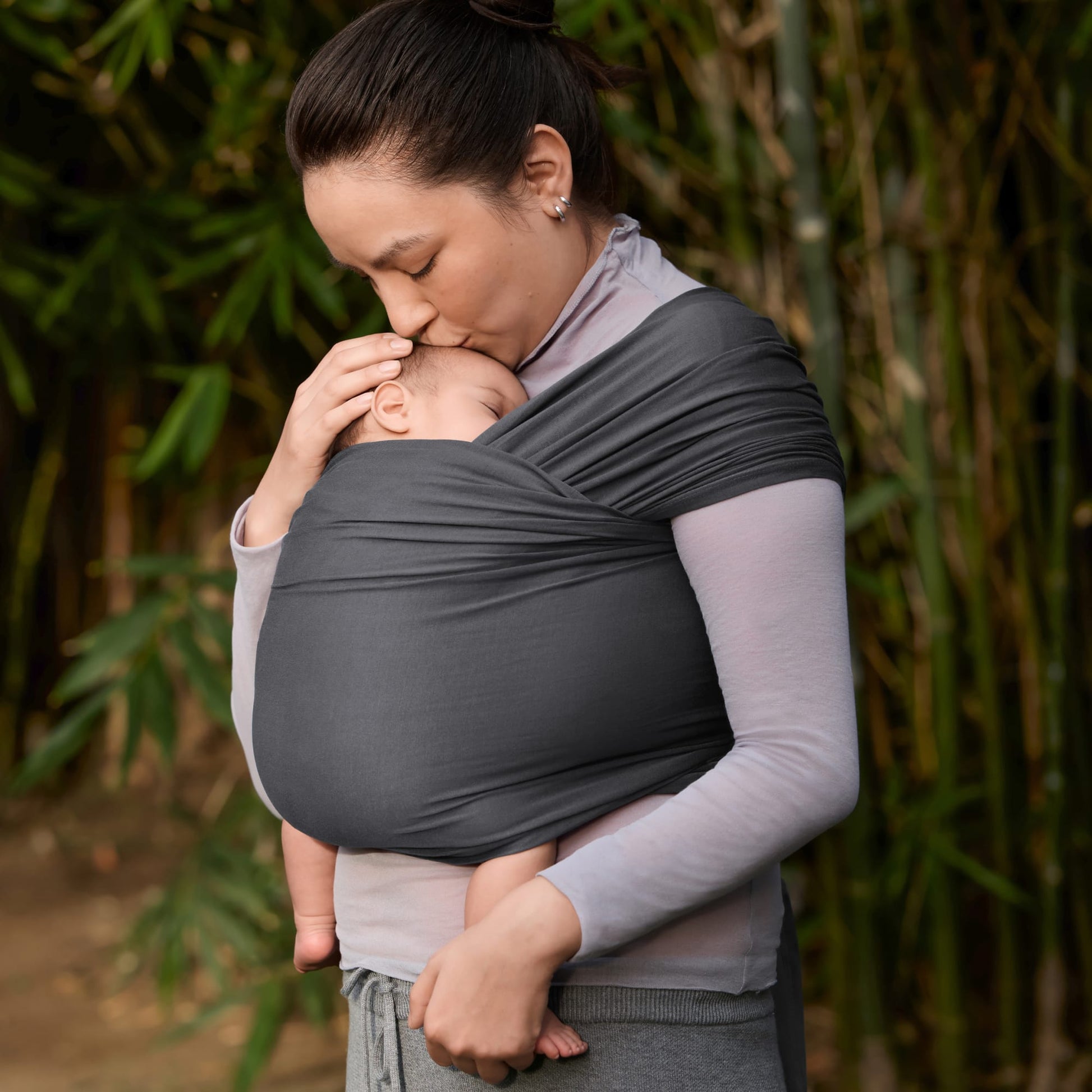 Ergobaby Aura Wrap, Sustainable Knit - Soft Black - WLASKSFTBLK