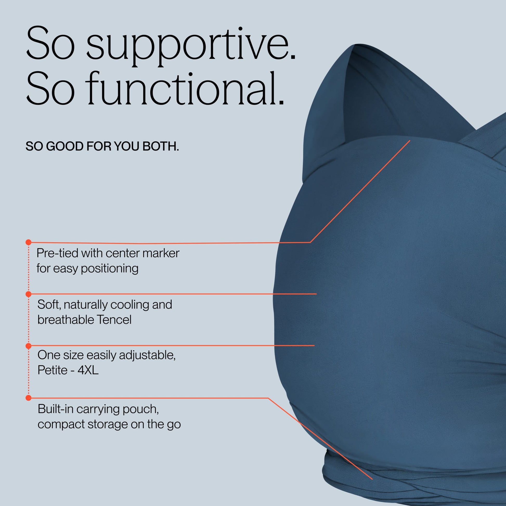 Ergobaby Aura Wrap, Sustainable Knit - Twilight Navy - WLASKTWINVY