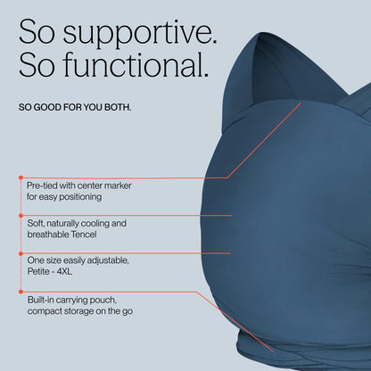 Ergobaby Aura Wrap, Sustainable Knit - Twilight Navy - WLASKTWINVY