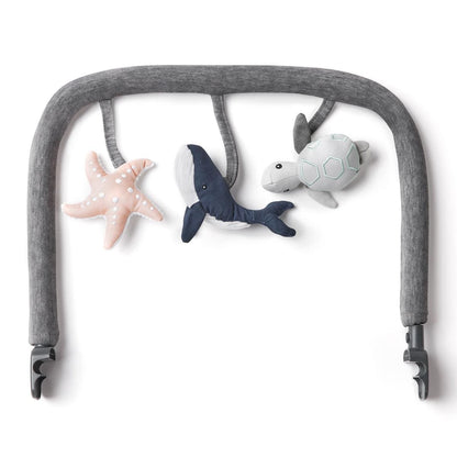 Ergobaby Evolve Bouncer Toy Bar - Ocean Wonders Charcoal Grey - EVLBNCTBOCWNCG