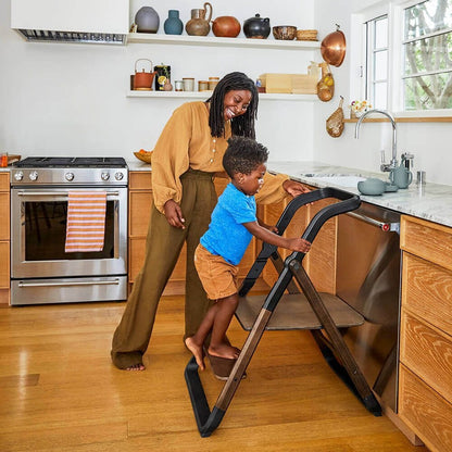 Ergobaby Evolve High Chair + Kitchen Tower Bundle - Dark Wood - EVLHCDKWD-EVLHCKHDKWD