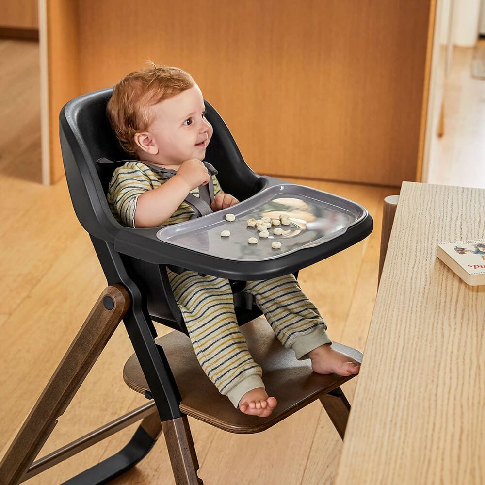 Ergobaby Evolve High Chair + Kitchen Tower Bundle - Dark Wood - EVLHCDKWD-EVLHCKHDKWD