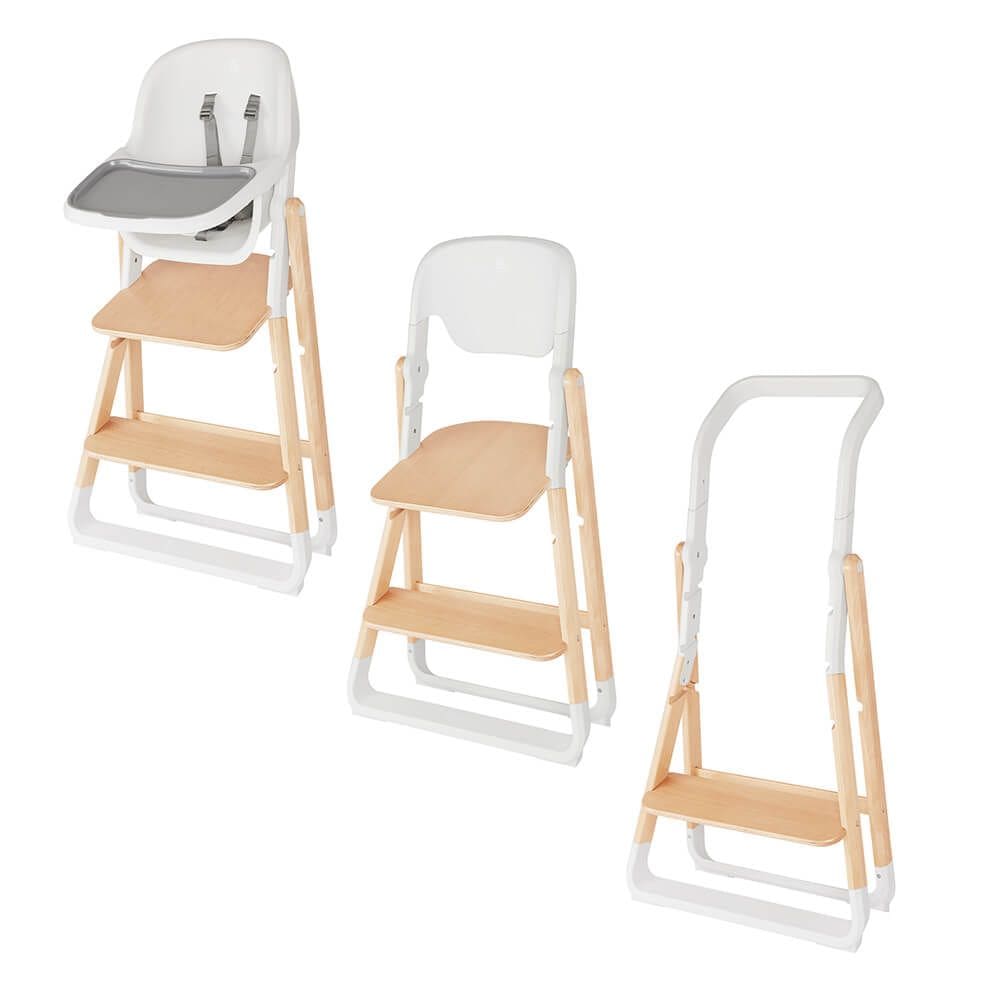 Ergobaby Evolve High Chair + Kitchen Tower Bundle - Natural Wood - EVLHCLTWD-EVLHCKHLTWD