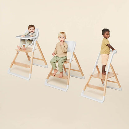 Ergobaby Evolve High Chair + Kitchen Tower Bundle - Natural Wood - EVLHCLTWD-EVLHCKHLTWD