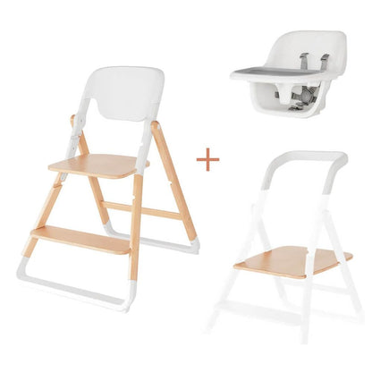 Ergobaby Evolve High Chair + Kitchen Tower Bundle - Natural Wood - EVLHCLTWD-EVLHCKHLTWD