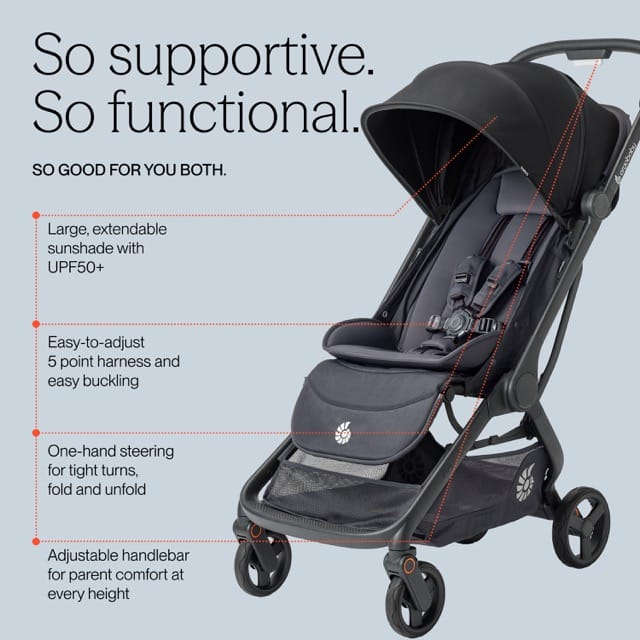 Ergobaby Metro 3 Compact City Stroller - Onyx Black – Albee Baby