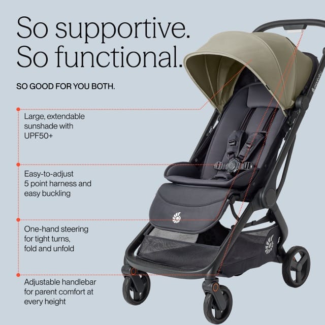 Ergobaby Metro 3 Compact City Stroller - Soft Olive - METRO3SFTOLV