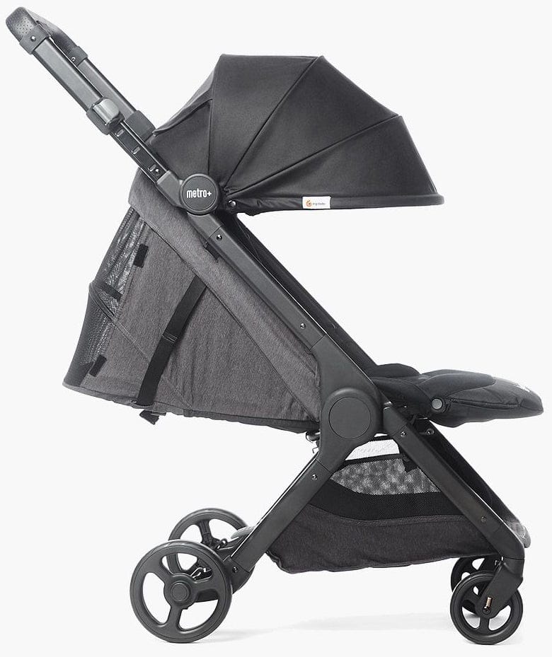 Ergobaby Metro+ Compact City Stroller Bundle - Black w/ Yellow Sunshade - METROPBLK-METPSUNYE