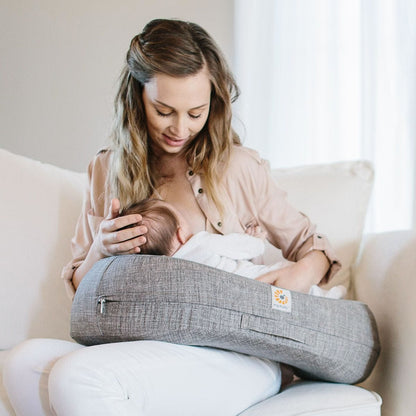 Ergobaby Natural Curve Nursing Pillow - Heathered Grey - NPAGRY