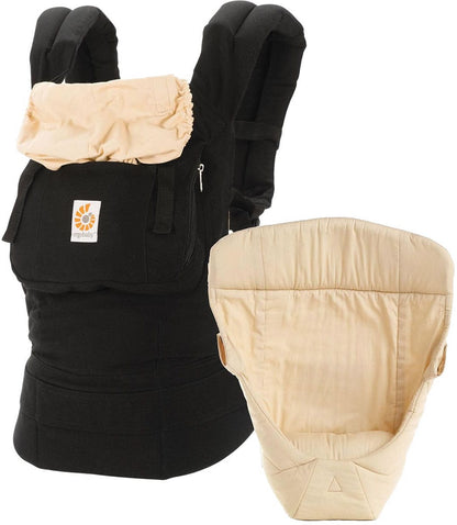 Ergobaby Original Bundle of Joy Baby Carrier with Easy Snug Insert - Black Camel