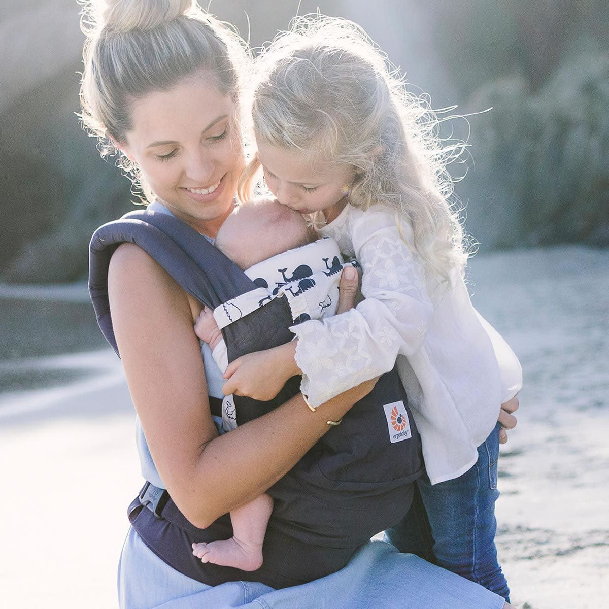 Ergobaby Original Bundle of Joy Baby Carrier with Easy Snug Insert - Marine