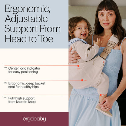Ergobaby Upsie Toddler Sling Carrier - Natural Beige - BCUPSLINATBGE