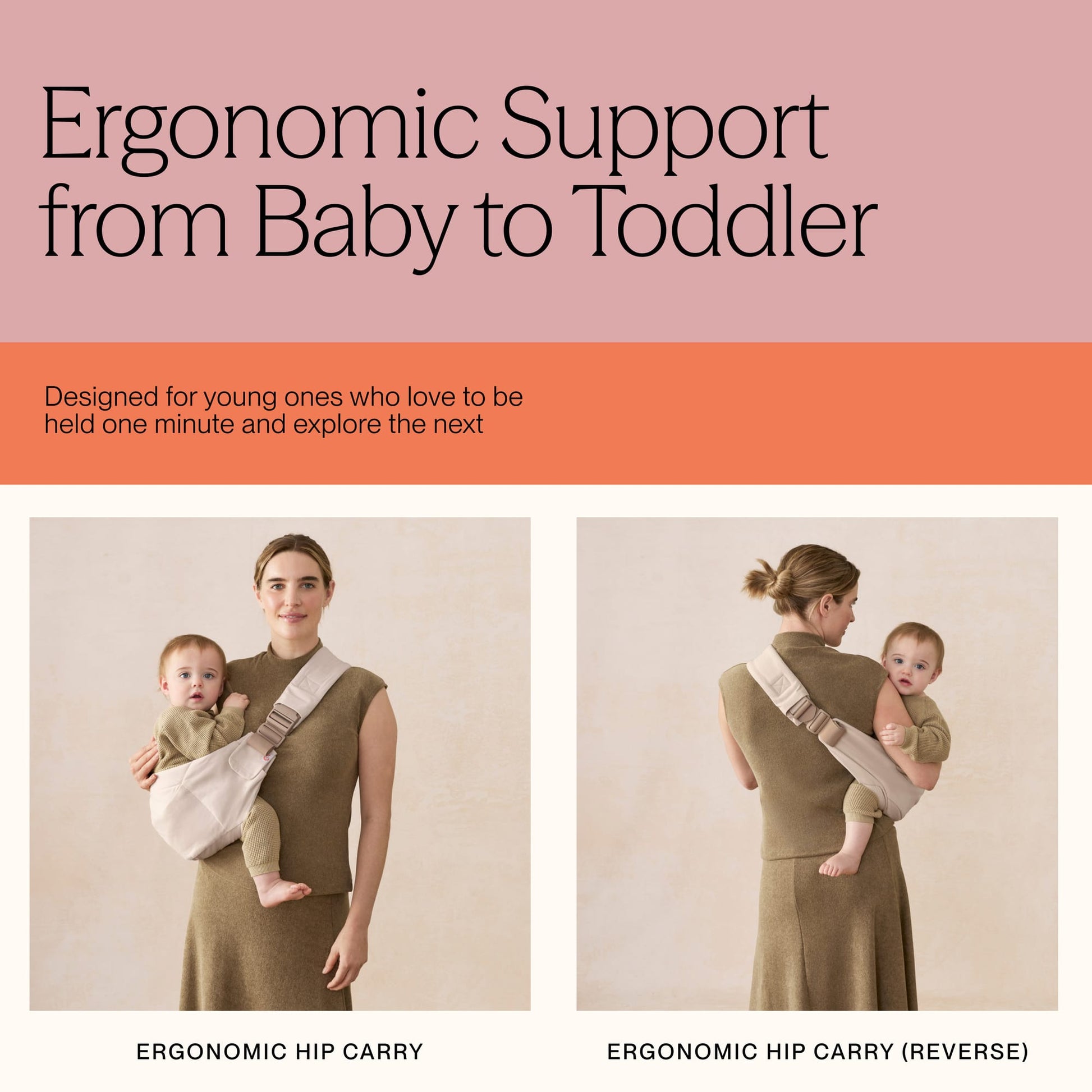 Ergobaby Upsie Toddler Sling Carrier - Onyx Black - BCUPSLIONYX