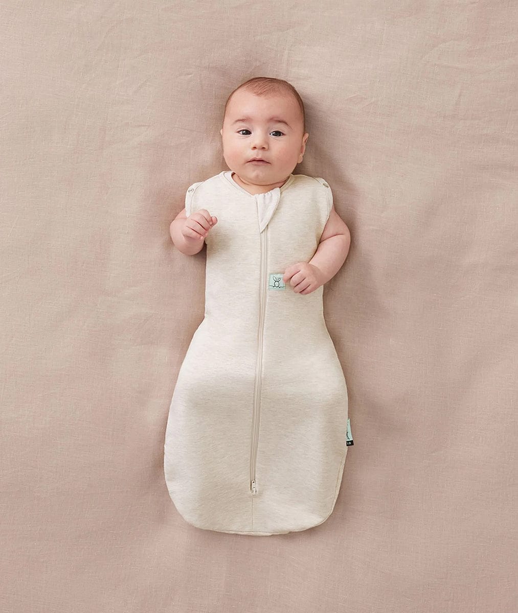 ergoPouch Cocoon Swaddle Sack 1.0 TOG - Oatmeal Marle, 0-3 Months - EPCO-1-0T00-03MOM23