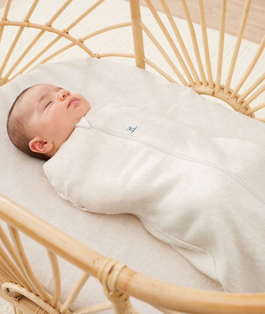 ergoPouch Cocoon Swaddle Sack 1.0 TOG - Oatmeal Marle, 0-3 Months - EPCO-1-0T00-03MOM23