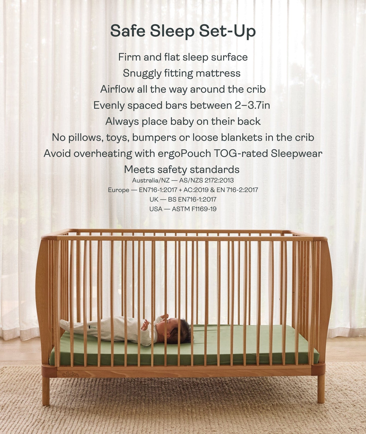 ergoPouch ellska Skye Crib - KICOT-SKYE-COT-NA25